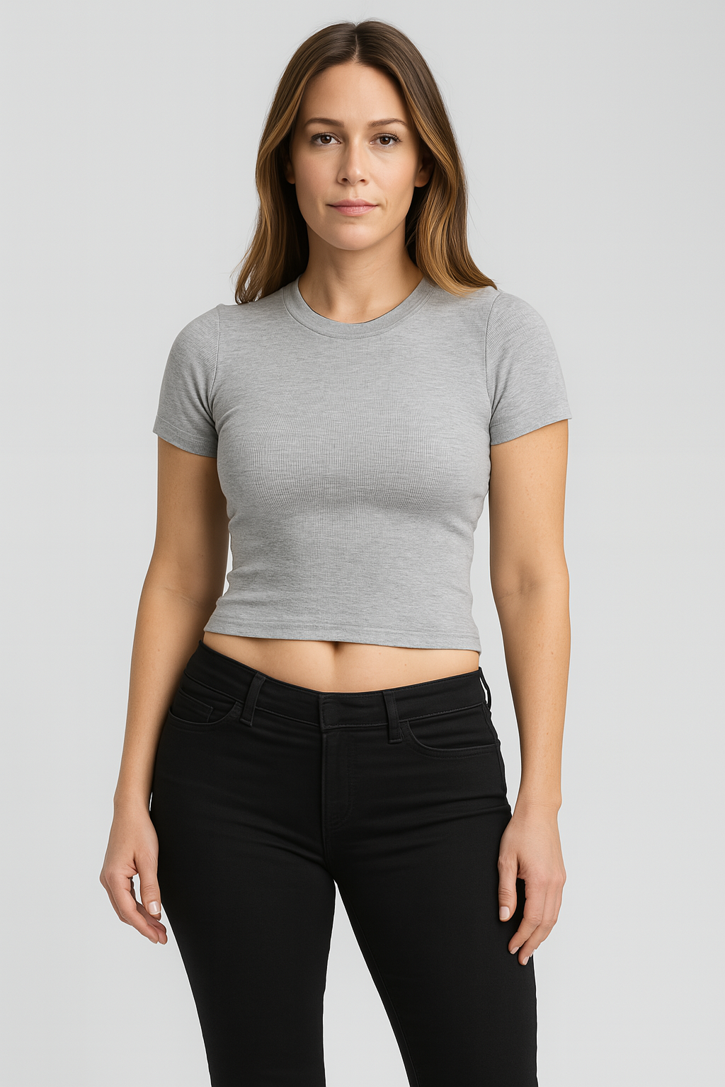 Women’s Baby Tee – Jersey-Look, Slim & Nostalgic