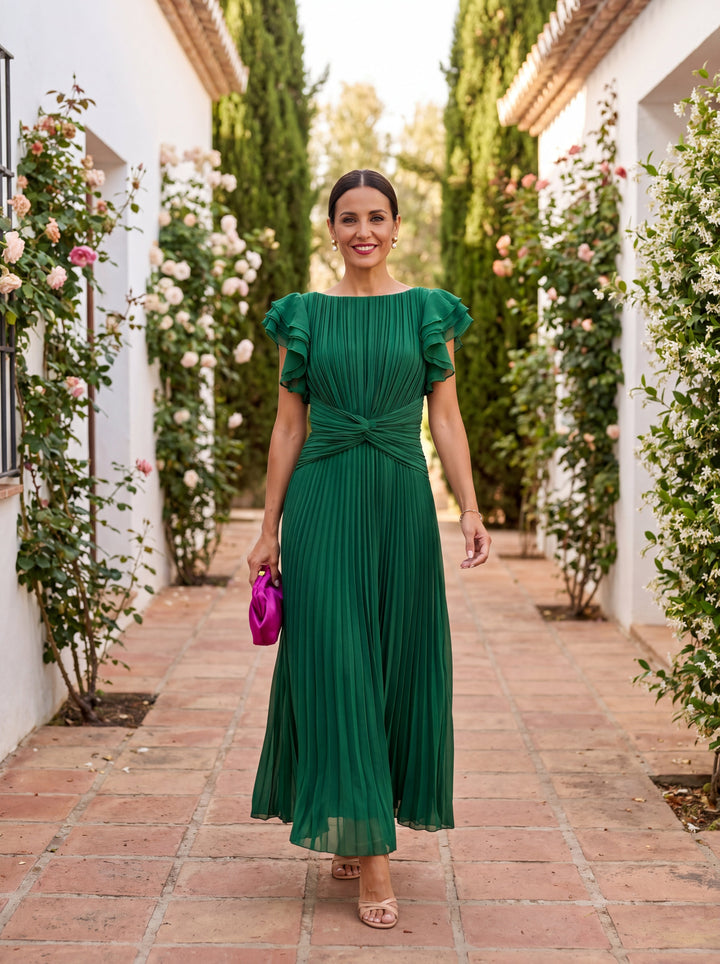 Valentina | Pleated Occasion Maxi Dress