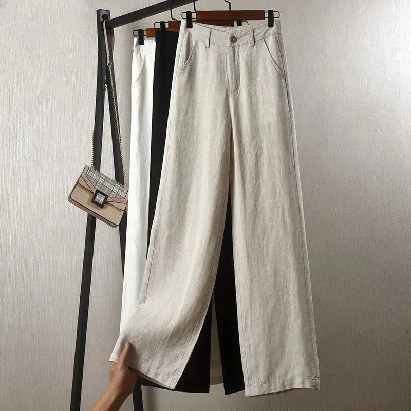ALINA | WIDE-LEG LINEN TROUSERS