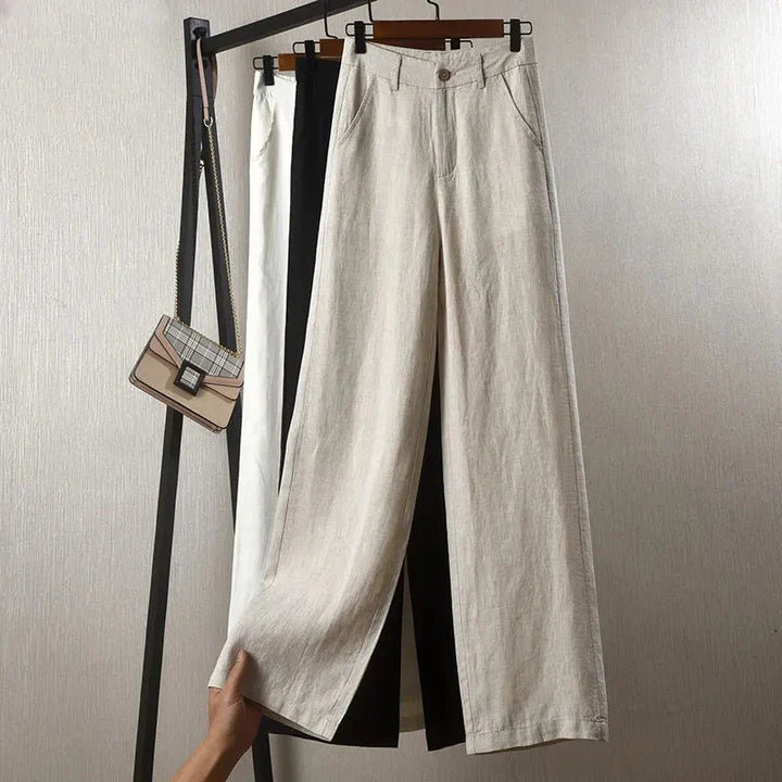 ALINA | WIDE-LEG LINEN TROUSERS
