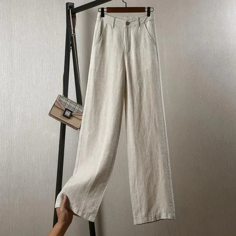 ALINA | WIDE-LEG LINEN TROUSERS