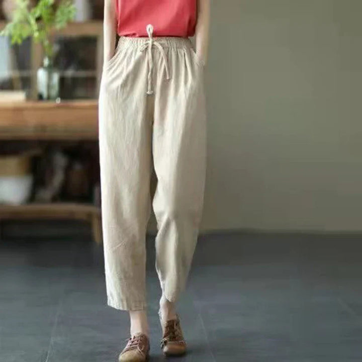 RAVELLA | HIGH-WAIST DRAWSTRING TROUSERS
