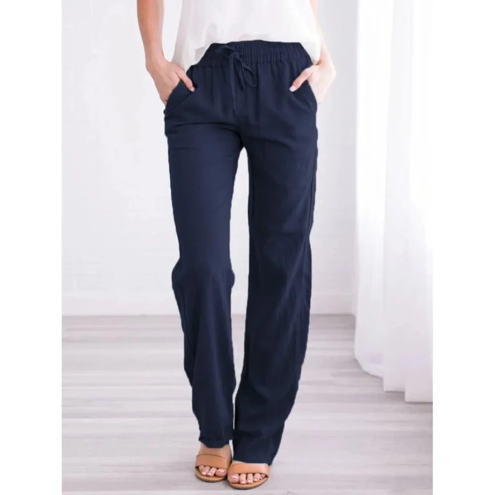 SERENA | DRAWSTRING WIDE-LEG TROUSERS