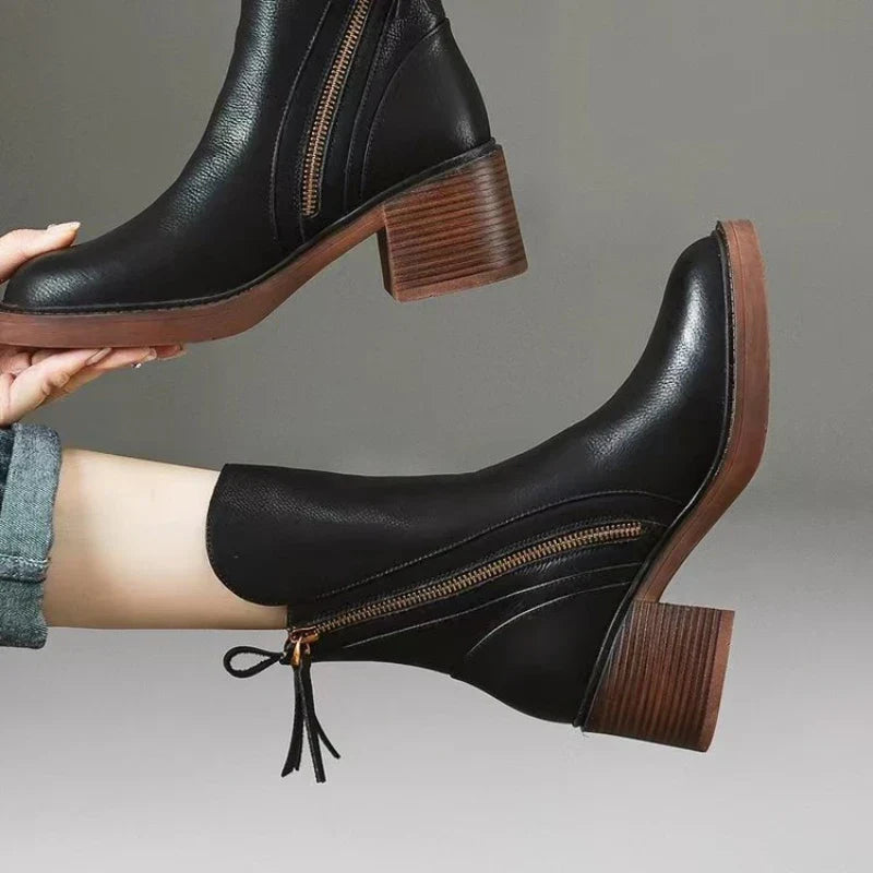 Odette™  Leather Ankle Boots