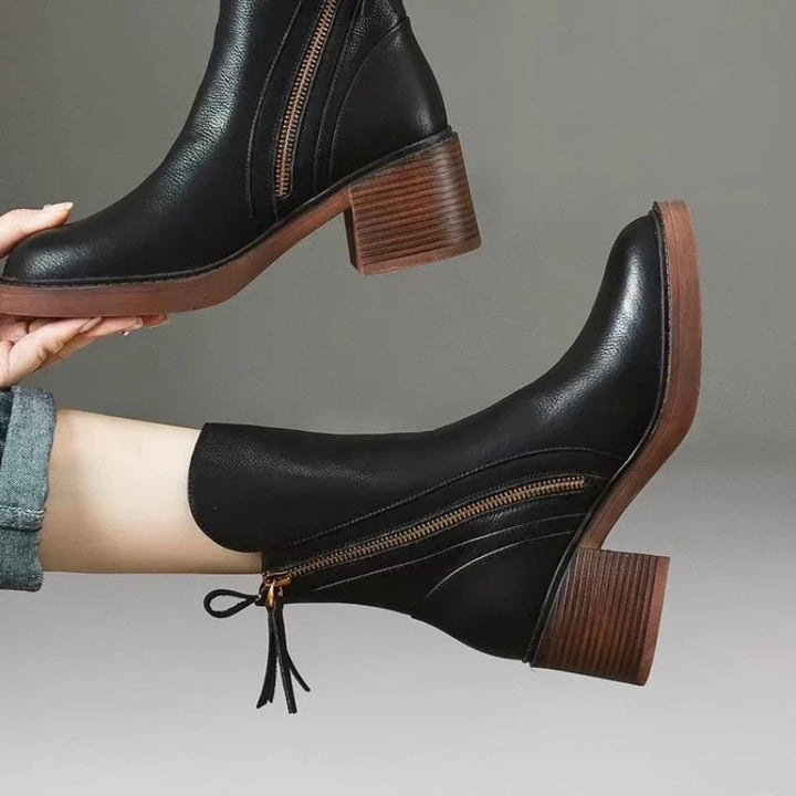 Odette™  Leather Ankle Boots