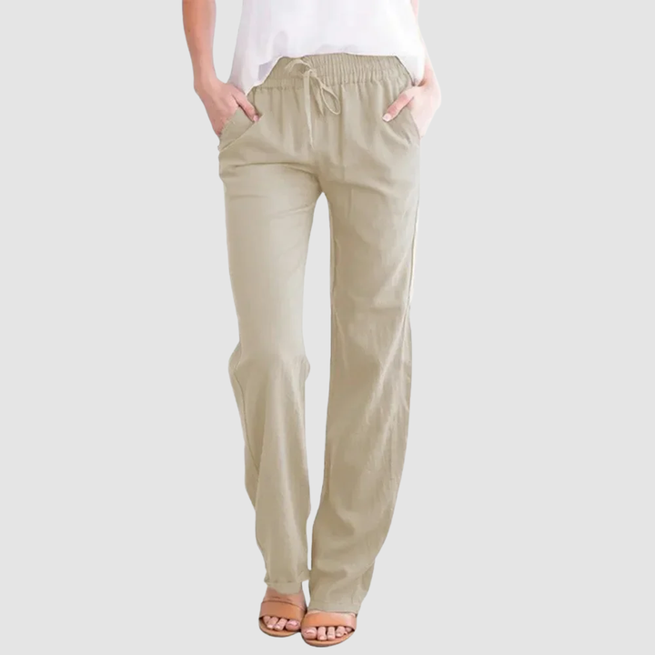SERENA | DRAWSTRING WIDE-LEG TROUSERS