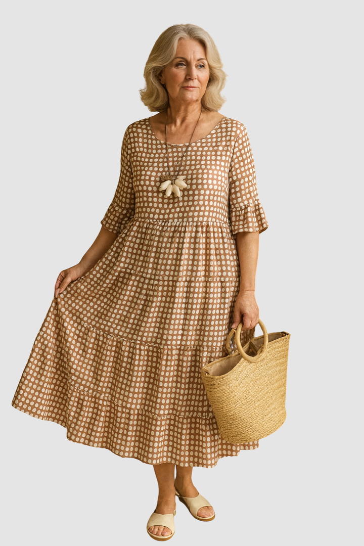 ELARIA | POLKA DOT MIDI DRESS