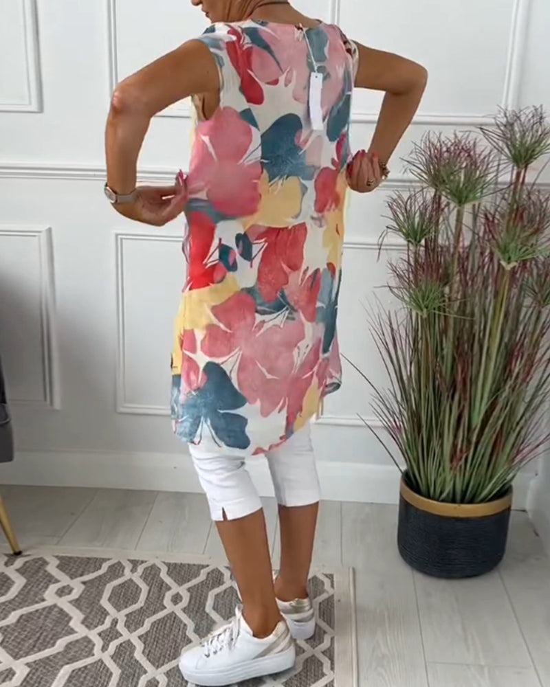 CALISTA - FLORAL CASUAL MIDI DRESS