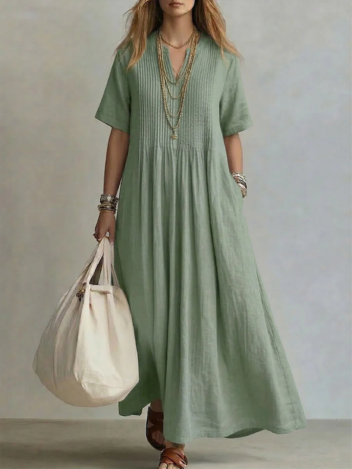 Livia Pintuck Maxi Dress
