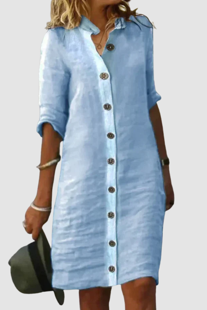 MARRY | SPRING LONG BUTTON DRESS