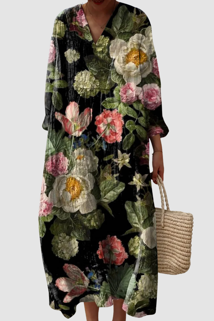 MOLLY | VINTAGE LOVELY FLORAL ART PRINT DRESS