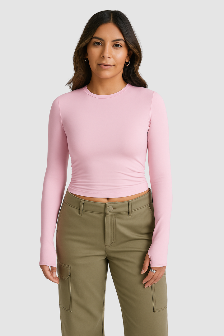 Womens Long Sleeve Top – Stretch Look, Slim & Stylish