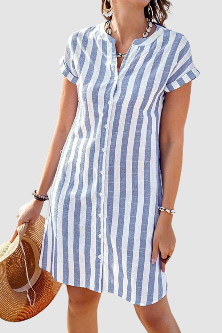 NAYALE | STRIPED SHIRT DRESS