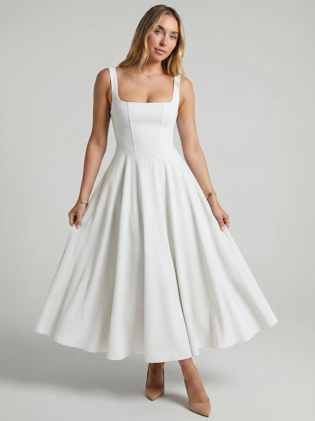 MELISSA | FLARED MIDI DRESS