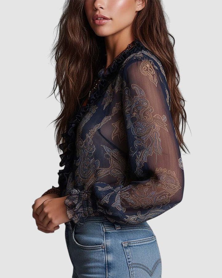 KIM | HALF ZIP BLOUSE