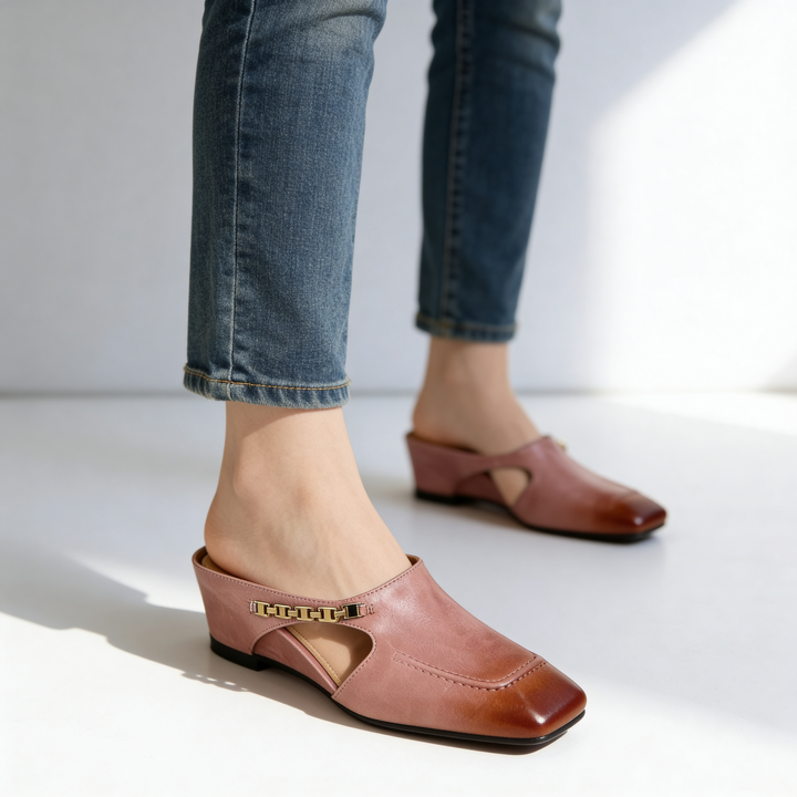 Sorrento Square-Toe Mules