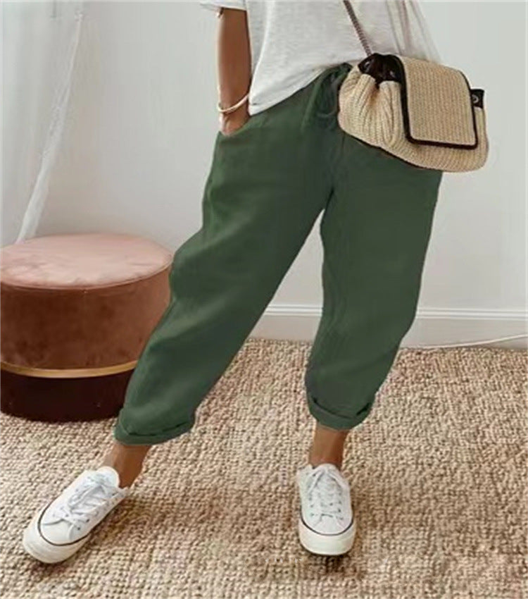 MIA | COTTON LINEN WOMENS TROUSERS
